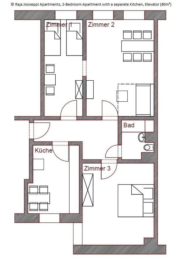 Raja Jooseppi Apartments Berlín Habitación foto
